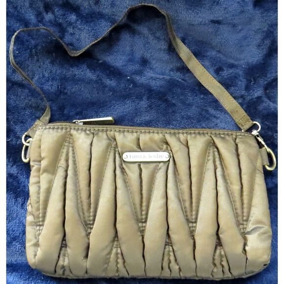 timi & leslie Bronze Quilted Purse/Wristlet/Clutch Bag EUC - Picture 3 of 7